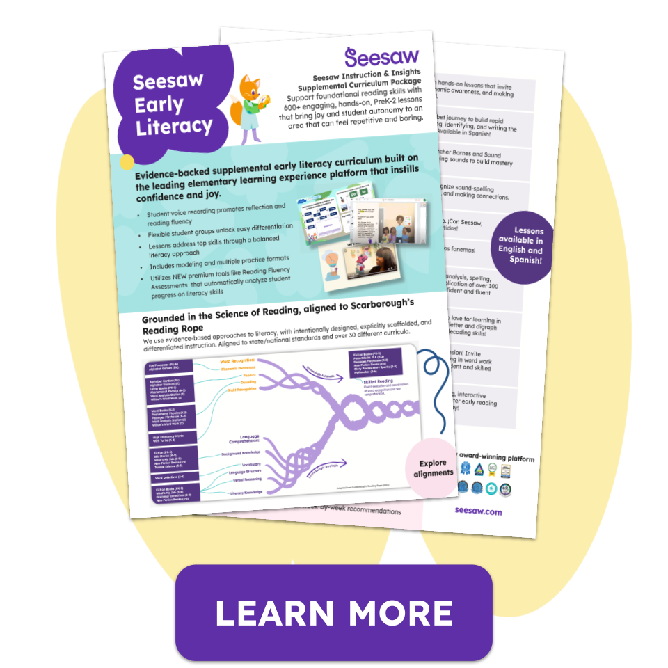 Seesaw Early Literacy: Scarboroughs Rope Flyer
